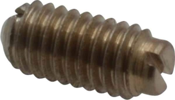 Vlier - 8-36, 0.094" Ball Diam, 0.344" Body Length, 0.025" Max Ball Reach, Threaded Ball Plunger - Stainless Steel Body, Stainless Steel Ball, 0.5 Lb Initial End Force, 1.25 Lb Final End Force, Locking Element - Exact Tool & Supply