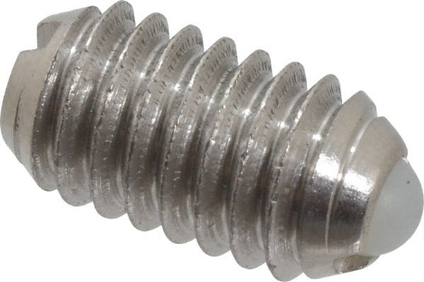 Vlier - 5/16-18, 0.156" Ball Diam, 0.578" Body Length, 0.04" Max Ball Reach, Threaded Ball Plunger - Exact Tool & Supply