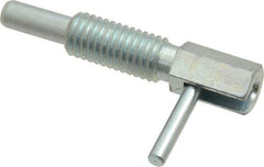 Vlier - 1/2-13, 1.1" Thread Length, 0.31" Plunger Diam, 1 Lb Init to 5 Lb Final End Force, Steel Locking L Handle Plunger - 2.11" Body Length, 1-1/4" Length Under Head, 3/4" Plunger Projection - Exact Tool & Supply