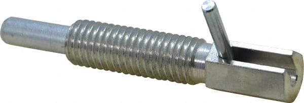 Vlier - 5/8-11, 1.82" Thread Length, 0.38" Plunger Diam, 1 Lb Init to 5 Lb Final End Force, Steel Locking L Handle Plunger - 3.05" Body Length, 2" Length Under Head, 1" Plunger Projection - Exact Tool & Supply