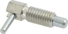 Vlier - 1/2-13, 0.85" Thread Length, 0.31" Plunger Diam, 0.5 Lb Init to 2 Lb Final End Force, Steel Locking L Handle Plunger - 1-1/2" Body Length, 1" Length Under Head, 0.4" Plunger Projection - Exact Tool & Supply