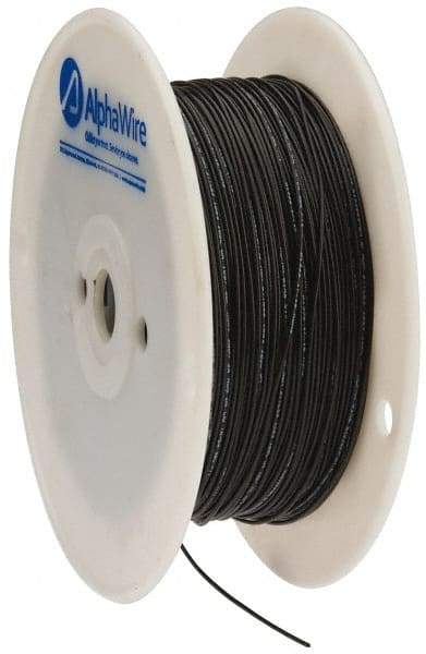 Alpha Wire - 24 AWG, 1 Strand, 305 m OAL, Tinned Copper Hook Up Wire - Black PVC Jacket, 0.052" Diam - Exact Tool & Supply