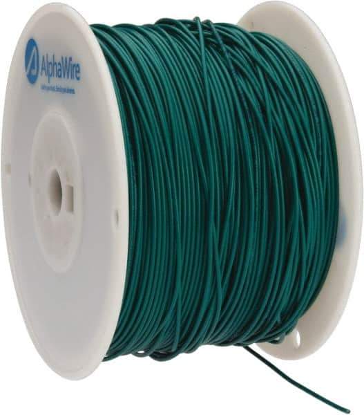Alpha Wire - 18 AWG, 16 Strand, 305 m OAL, Tinned Copper Hook Up Wire - Green PVC Jacket, 0.079" Diam - Exact Tool & Supply