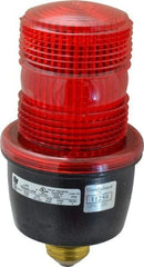 Federal Signal Corp - 120 VAC, 4X NEMA Rated, Strobe Tube, Red, Low Profile Mini Strobe Light - 65 to 95 Flashes per min, 3-1/8 Inch Diameter, 6.1 Inch High, IP66 Ingress Rating, Screw Mount - Exact Tool & Supply