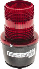 Federal Signal Corp - 12 to 48 VDC, 4X NEMA Rated, Strobe Tube, Red, Low Profile Mini Strobe Light - 65 to 95 Flashes per min, 1/2 Inch Pipe, 3-1/8 Inch Diameter, 5.8 Inch High, IP66 Ingress Rating, Pipe Mount - Exact Tool & Supply
