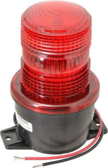 Federal Signal Corp - 12 to 48 VDC, 4X NEMA Rated, Strobe Tube, Red, Low Profile Mini Strobe Light - 65 to 95 Flashes per min, 3-1/8 Inch Diameter, 5.1 Inch High, IP66 Ingress Rating, T Mount - Exact Tool & Supply