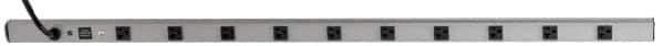 Wiremold - 10 Outlets, 120 Volts, 20 Amps, 6' Cord, Power Outlet Strip - Rack Mount, L5-20P NEMA Configuration, cULus, UL Listed File 1449 - Exact Tool & Supply