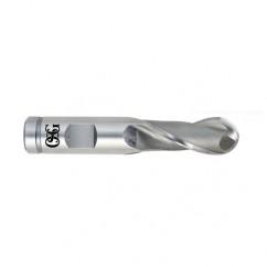 1" Dia. - 4-3/4" OAL - VC10-Ball End HP End Mill-2 FL - Exact Tool & Supply