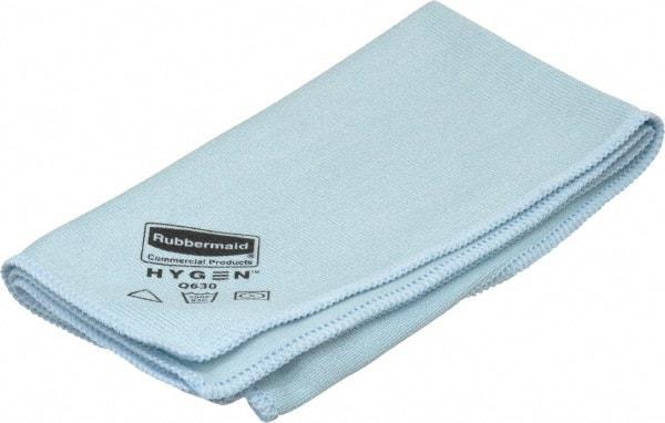 Rubbermaid - Dry Microfiber Wipes - 16" x 16" Sheet Size, Blue - Exact Tool & Supply