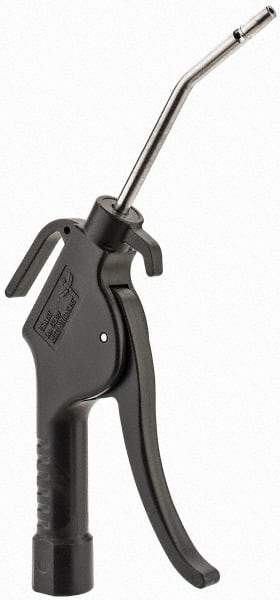 Value Collection - 160 Max psi Bent Fixed Safety Extension Tube Pistol Grip Blow Gun - 1/4 NPT, 4" Tube Length, Plastic - Exact Tool & Supply