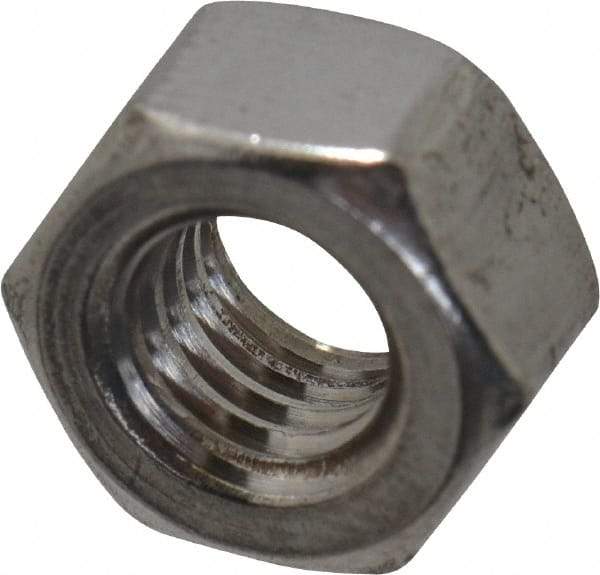 Value Collection - M6x1.00 Metric Coarse Stainless Steel Right Hand Heavy Hex Nut - 10mm Across Flats, 6mm High, Uncoated - Exact Tool & Supply
