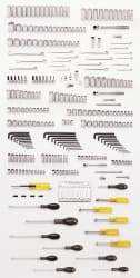 Blackhawk by Proto - 375 Piece 1/4, 3/8 & 1/2" Drive Master Tool Set - Tools Only - Exact Tool & Supply