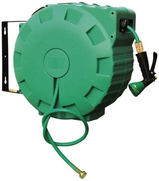 Value Collection - 80' Spring Retractable Hose Reel - 140 psi, Hose Included - Exact Tool & Supply