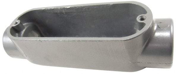 Thomas & Betts - C Body, 2" Trade, IMC, Rigid Aluminum Conduit Body - Oval, 10-3/16" OAL, 69-1/2 cc Capacity, Gray - Exact Tool & Supply