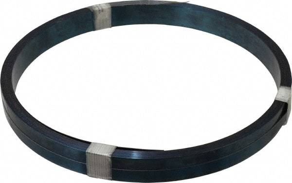Value Collection - 1 Piece, 25 Ft. Long x 1 Inch Wide x 0.032 Inch Thick, Roll Shim Stock - Spring Steel - Exact Tool & Supply