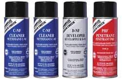 Dynaflux - Crack Detection Kit and Components - Nonflamable NDT Kit, Four 16 Ounce Cans - Exact Tool & Supply