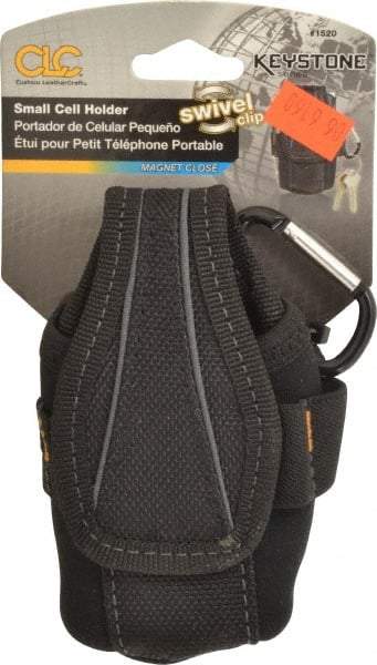 CLC - 5 Pocket Cell Phone Holster - Ballistic Polyester, Black, 2-3/4" Wide x 4-1/2" High - Exact Tool & Supply