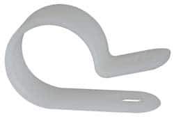 Value Collection - 19.9mm Bundle Diam, 0.181" Hole, Nylon Clamp - White - Exact Tool & Supply