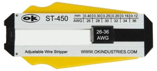 Jonard Tools - 36 to 26 AWG Capacity Precision Wire Stripper - Polycarbonate Handle - Exact Tool & Supply