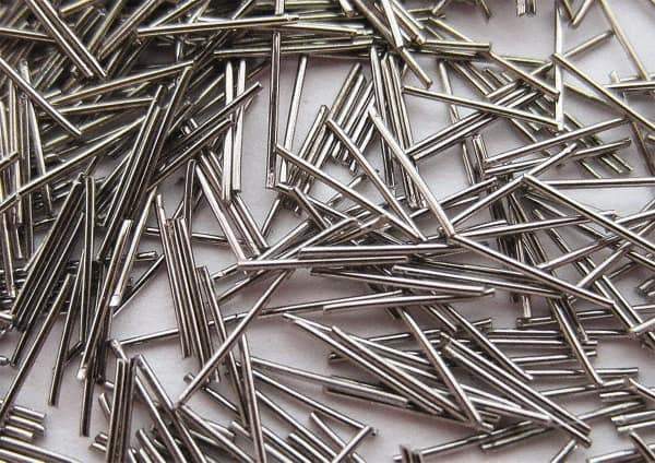 Raytech - Steel Carrier, Steel Abrasive, Wet Polishing Tumbling Media - Rod Shape - Exact Tool & Supply