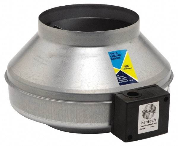 Fantech - 8" Diam, 1.14 Amp, 120 Volt Duct Fan - 461 CFM, 2,550 RPM, 0.183 hp, Variable Speed - Exact Tool & Supply