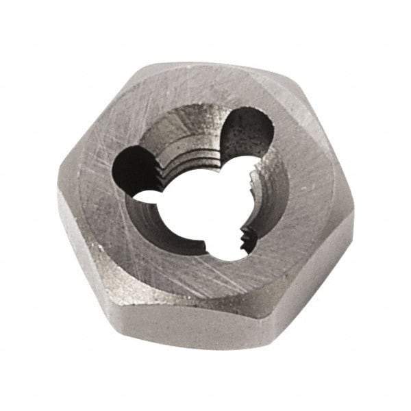Union Butterfield - 7/8-14 UNF Thread, 1-5/8" Hex, Right Hand Thread, Hex Rethreading Die - Chromium Steel, 7/8" Thick, Series 2025 - Exact Tool & Supply