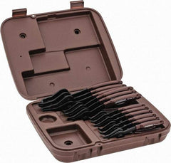 Paramount - 12 Piece, 3/8 to 3" Bore, 1/8 to 3-1/2" Shaft, Internal/External Retaining Ring Pliers Set - 0.038 to 0.09" Tip Diam Range - Exact Tool & Supply