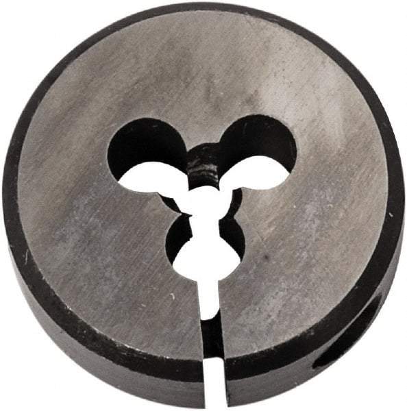 Union Butterfield - 7/16-20 UNF Thread, 1-1/2" Outside Diam High Speed Steel Round Die - 1/2" Thick, Right Hand Thread, Series 2510, Adjustable - Exact Tool & Supply