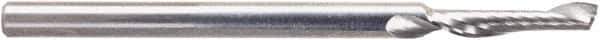 Amana Tool - 1/8" Cutting Diam x 1/2" Length of Cut, 1 Flute, Upcut Spiral Router Bit - Right Hand Cut, Solid Carbide, 2" OAL x 1/8" Shank Diam - Exact Tool & Supply