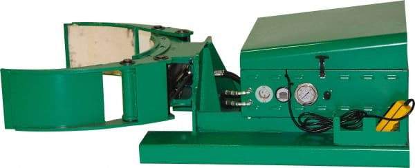 Valley Craft - 2,000 Lb Load Capacity, 30, 55 & 85 Gal Forklift Drum Handler - Steel Wheels - Exact Tool & Supply