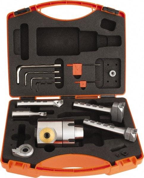 Hertel - 63 Inch Body Diameter, Manual Modular Boring Head - 0.38 to 3.98 Inch Bore Diameter, QC30 Taper, Threaded Mount, Screw-On Connection Shank, HBH200, M10x25 Thread - Exact Tool & Supply