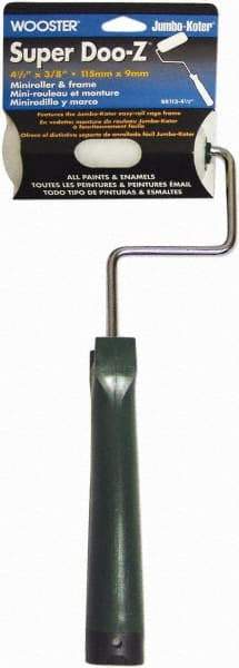 Wooster Brush - 3/8" Nap, Mini Roller & Frame Combo - 4-1/2" Wide, Includes Roller Cover & Frame - Exact Tool & Supply