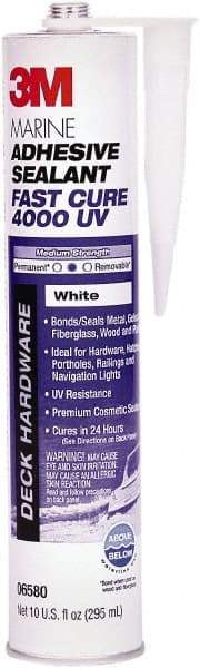 3M - 12.8 oz Cartridge White Polyether Hybrid Adhesive Sealant - 190°F Max Operating Temp, 20 min Tack Free Dry Time - Exact Tool & Supply