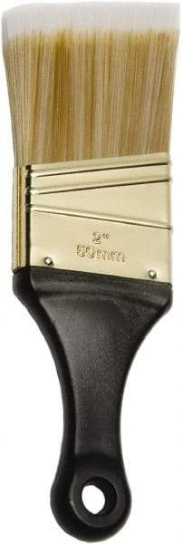 Ability One - 3" Flat Synthetic Sash Brush - 2" Bristle Length, 3" Short Handle - Exact Tool & Supply