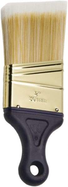 Ability One - 2-1/2" Flat Synthetic Sash Brush - 2" Bristle Length, 2-3/8" Short Handle - Exact Tool & Supply