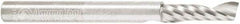 Amana Tool - 3/16" Cutting Diam x 5/8" Length of Cut, 1 Flute, Upcut Spiral Router Bit - Uncoated, Right Hand Cut, Solid Carbide, 2" OAL x 3/16" Shank Diam, 30° Helix Angle - Exact Tool & Supply
