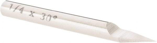 Value Collection - 1/4" Shank Diam, 3" OAL, 1/4" Cut Diam, Engraving Cutter - 0.466" LOC, Uncoated - Exact Tool & Supply