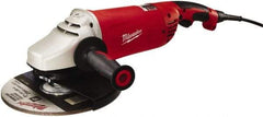 Milwaukee Tool - 7 & 9" Wheel Diam, 6,000 RPM, Corded Angle & Disc Grinder - 5/8-11 Spindle, 120 Volts, 15 Amps, Front Exhaust - Exact Tool & Supply