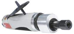 3M - 1/4" Collet, Straight Handle, Air Straight Die Grinder - 12,000 RPM, Directional Exhaust, 35 CFM, 1 hp, 90 psi, 1/4 NPT Inlet - Exact Tool & Supply