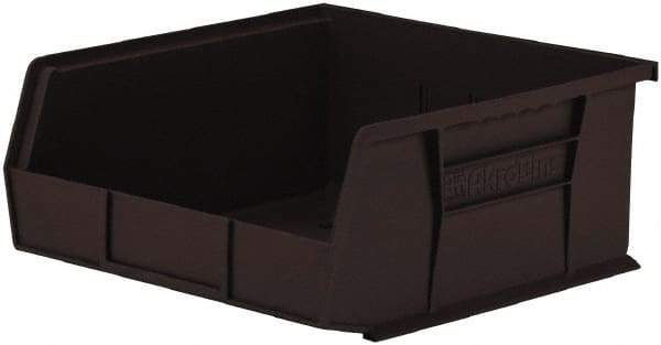 Akro-Mils - 50 Lb. Load Capacity, 10-7/8" Deep, Black Polymer Hopper Stacking Bin - 5" High x 11" Wide x 10-7/8" Long - Exact Tool & Supply