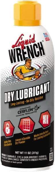 Liquid Wrench - 11 oz Aerosol Dry Film with PTFE Lubricant - Clear, -300°F to 650°F - Exact Tool & Supply