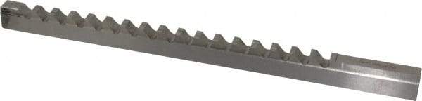 Value Collection - 12mm Keyway Width, Style D-1, Keyway Broach - High Speed Steel, Bright Finish, 9/16" Broach Body Width, 1" to 6" LOC, 13-7/8" OAL - Exact Tool & Supply