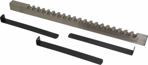 Value Collection - 18mm Keyway Width, Style E-1, Keyway Broach - High Speed Steel, Bright Finish, 3/4" Broach Body Width, 1" to 6" LOC, 15-1/2" OAL - Exact Tool & Supply