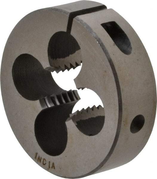 Interstate - 5/8-11 UNC Thread, 2" Outside Diam High Speed Steel Round Die - Left Hand Thread, Adjustable - Exact Tool & Supply