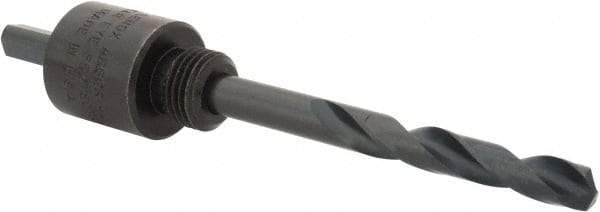 Lenox - 9/16 to 1-3/16" Tool Diam Compatibility, Straight Shank, Carbon Steel Integral Pilot Drill, Hole Cutting Tool Arbor - 15/64" Min Chuck, Triangular Shank Cross Section, Quick-Change Attachment, For Hole Saws 4L - Exact Tool & Supply