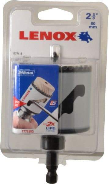 Lenox - 2-3/8" Diam, 1-9/16" Cutting Depth, Hole Saw - Bi-Metal Saw, Toothed Edge - Exact Tool & Supply