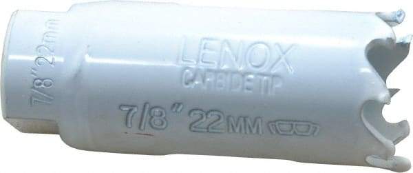 Lenox - 7/8" Diam, 1-1/2" Cutting Depth, Hole Saw - Carbide-Tipped Saw, Toothed Edge - Exact Tool & Supply