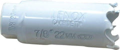 Lenox - 7/8" Diam, 1-1/2" Cutting Depth, Hole Saw - Carbide-Tipped Saw, Toothed Edge - Exact Tool & Supply