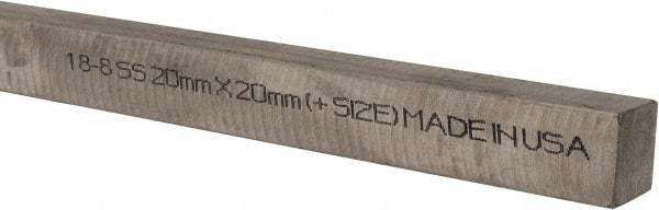 Made in USA - 12" Long, Oversized Key Stock - 18-8 Stainless Steel - Exact Tool & Supply