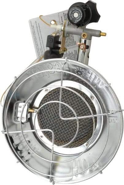 Heatstar - 8,000 to 15,000 BTU, Single Burner Propane Tank Top Radiant Heater - 20 Lb Fuel Capacity, 9-3/4" Long x 8" Wide x 12-3/4" High - Exact Tool & Supply